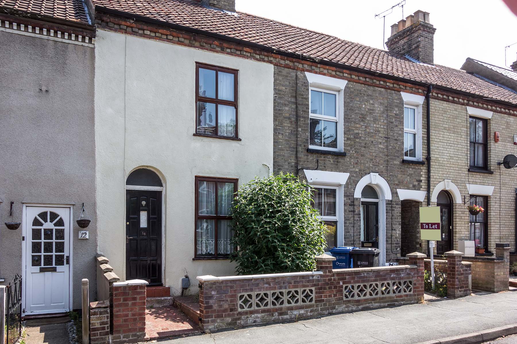 Cream terraced house