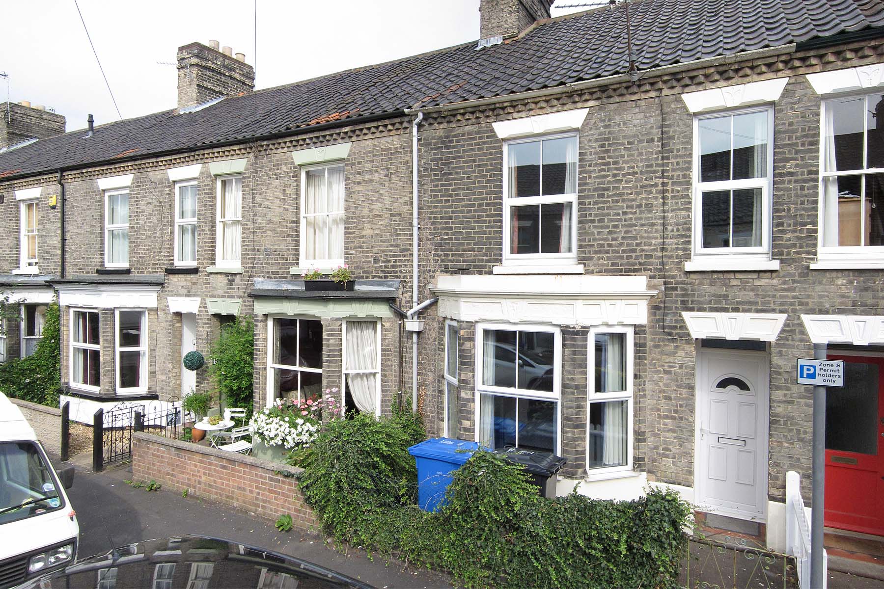 Brick terraced house