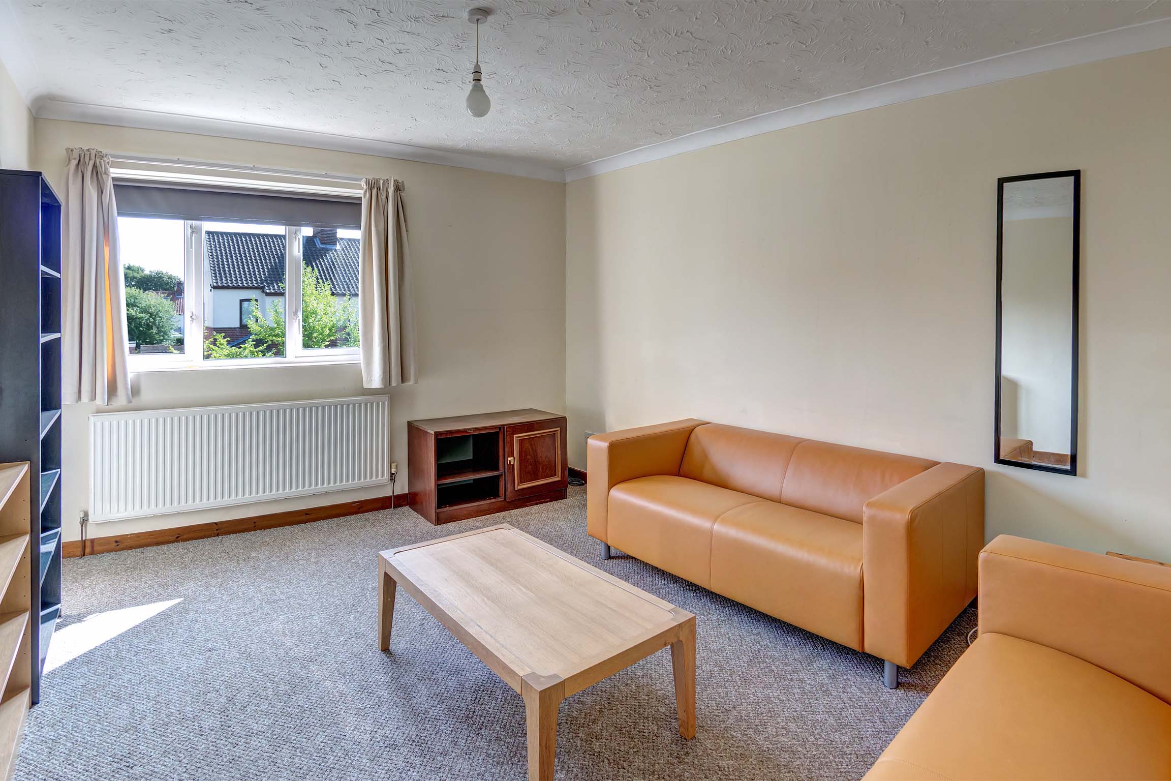 Living room with sofas and coffee table