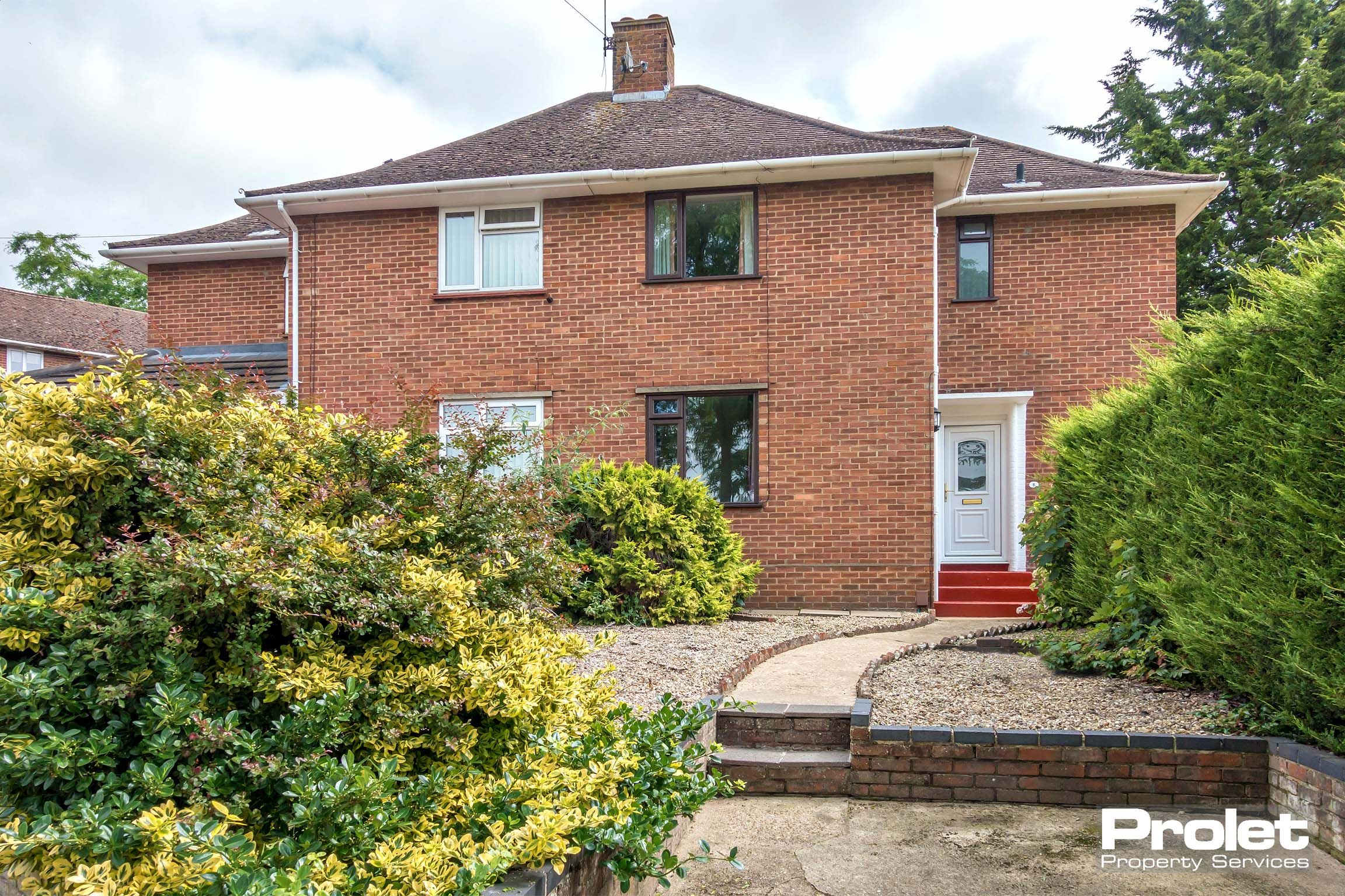 Red brick terraced house