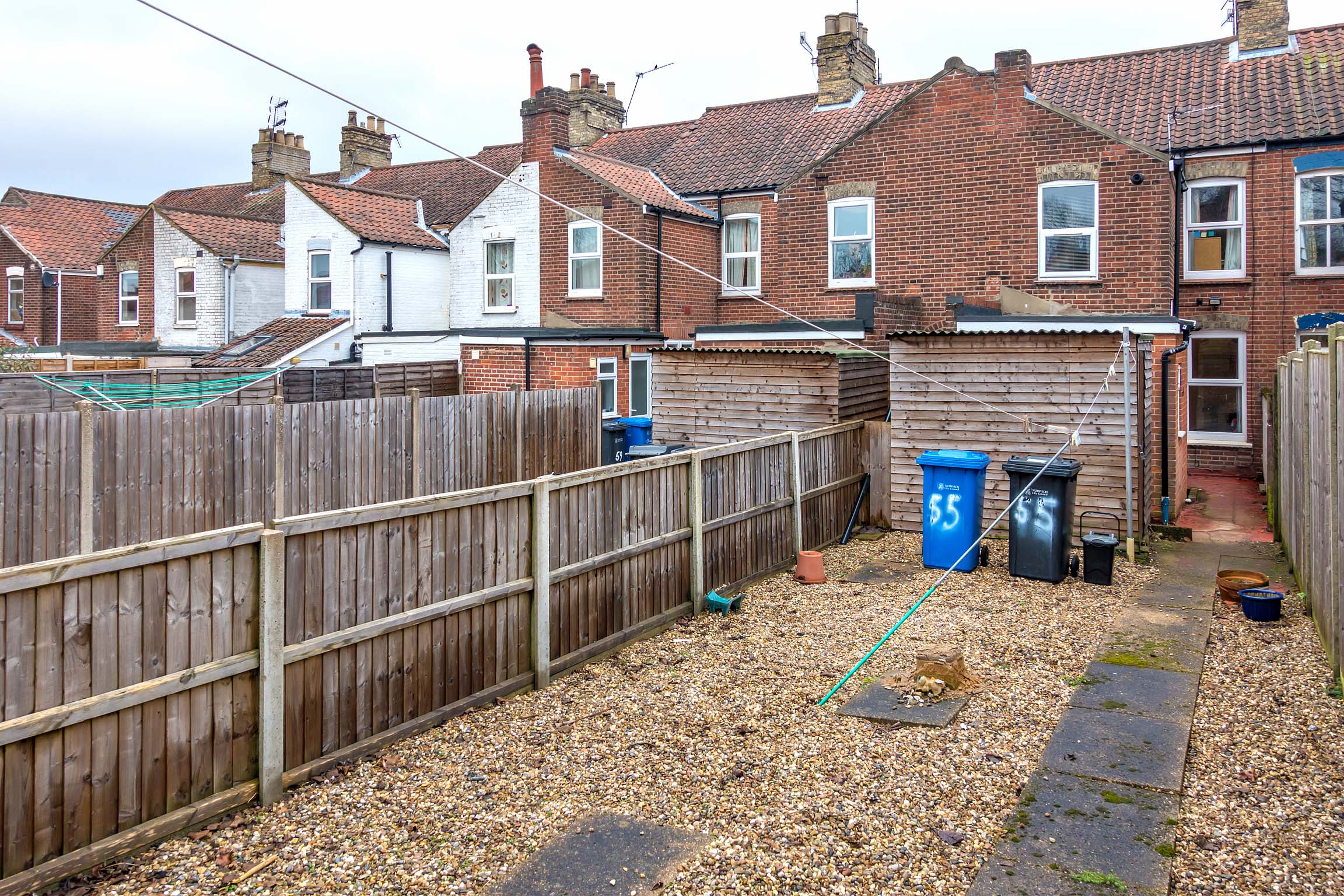 Gravel rear garden