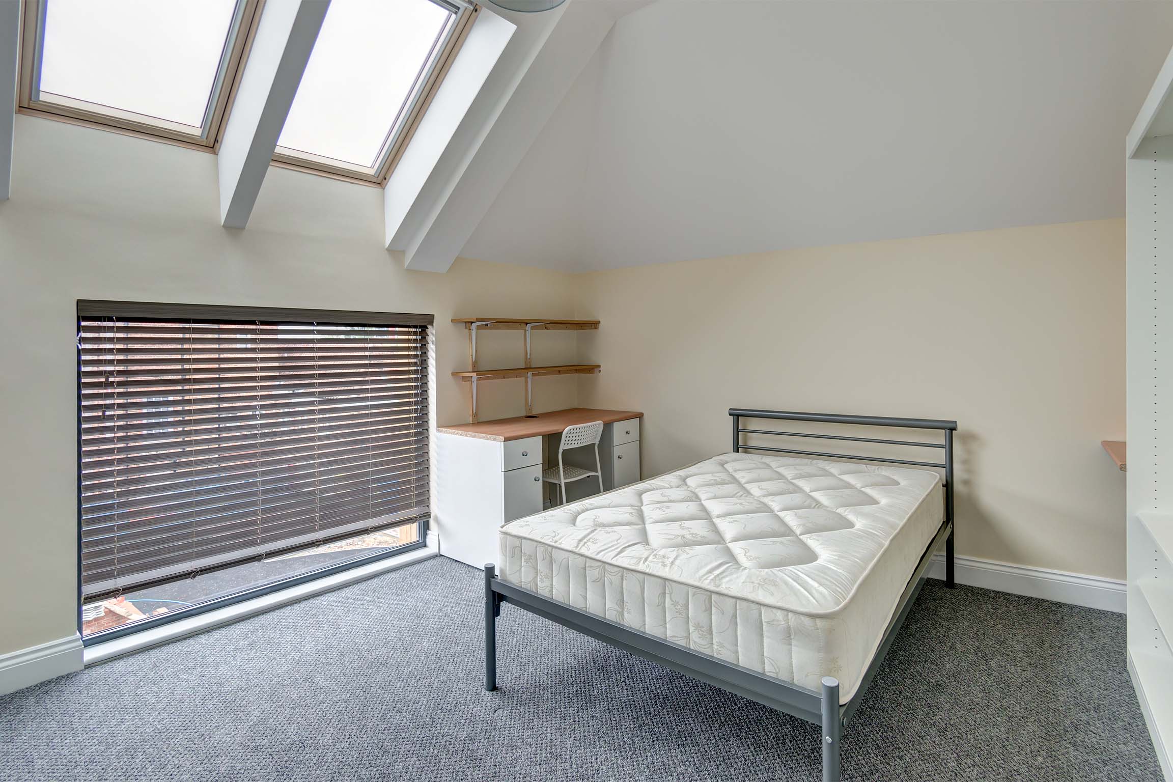 Bedroom with large window