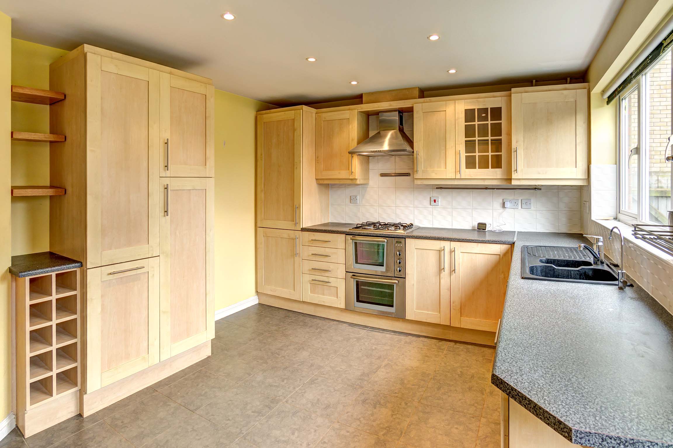 Wooden fitted kitchen