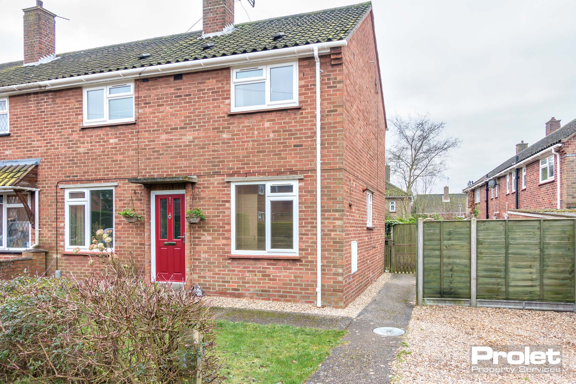 Brick semi-detached house