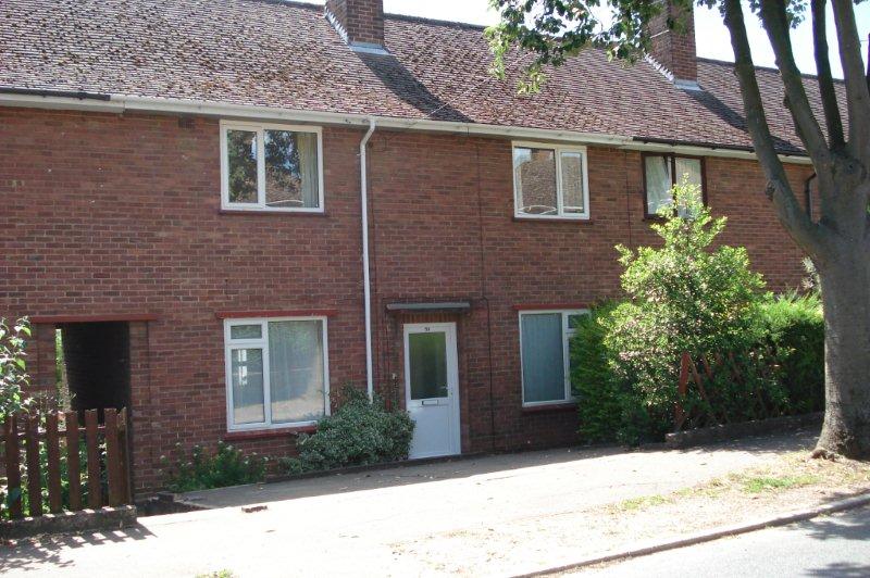 Red brick terraced house