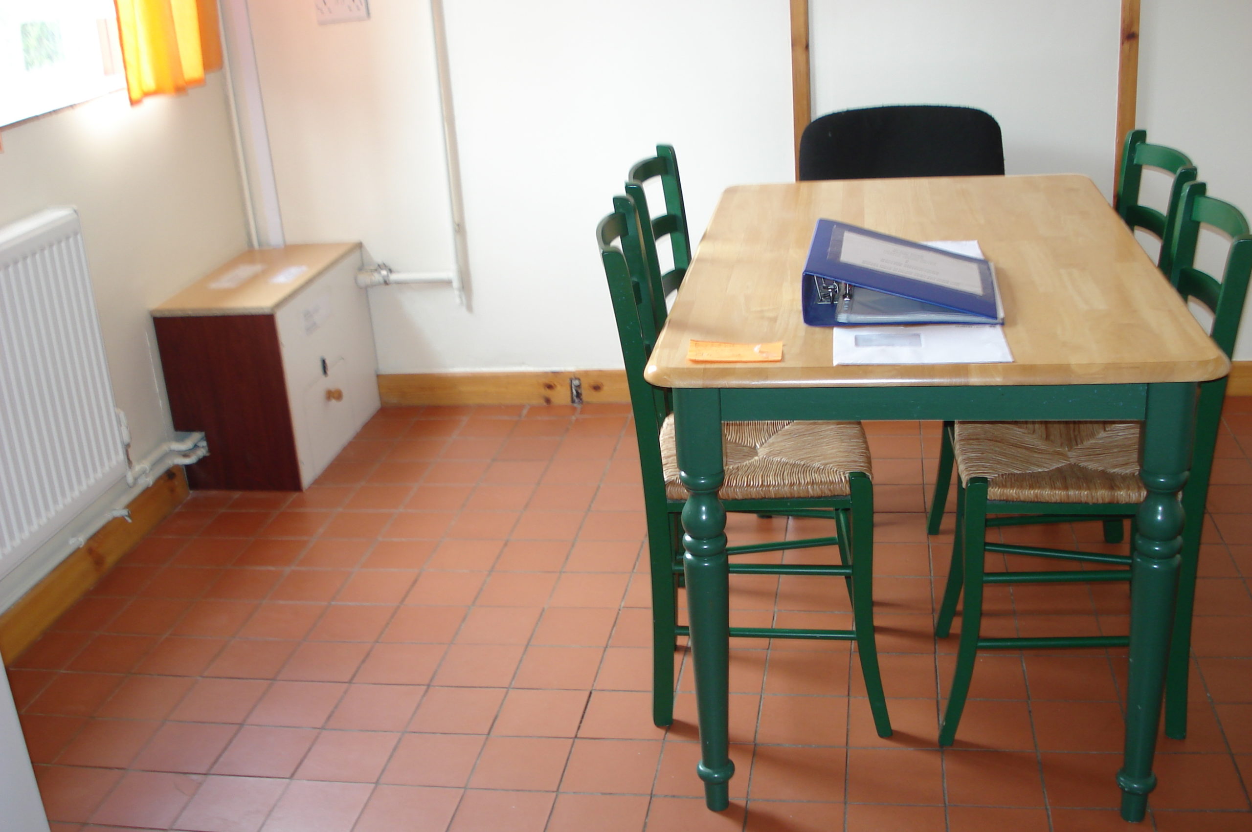 Dining room with wooden dining set