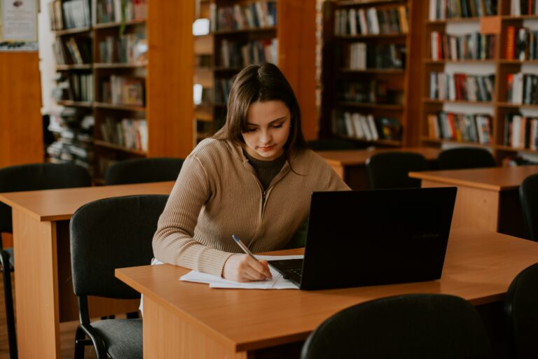 student studying at uea