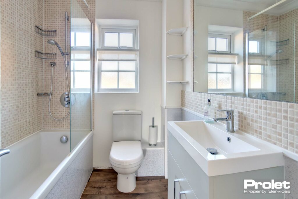 White bathroom suite